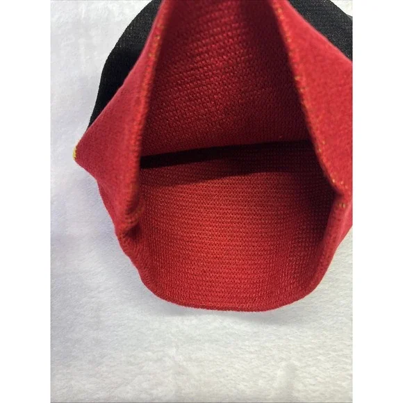 NWT Decky Original Stocking Cap, skull Cap black red yellow flames Free Shipping - Picture 3 of 4